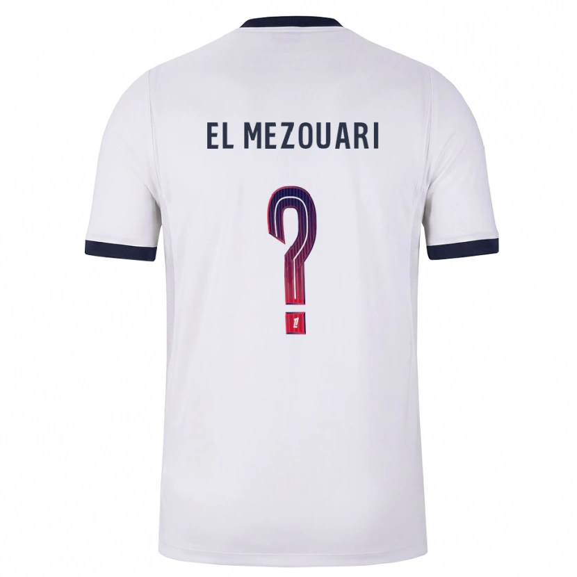 Danxen Uomo Maglia Abde-Chahid El Mezouari #0 Bianco Nero Rosso Kit Gara Away 2026/27 Maglietta