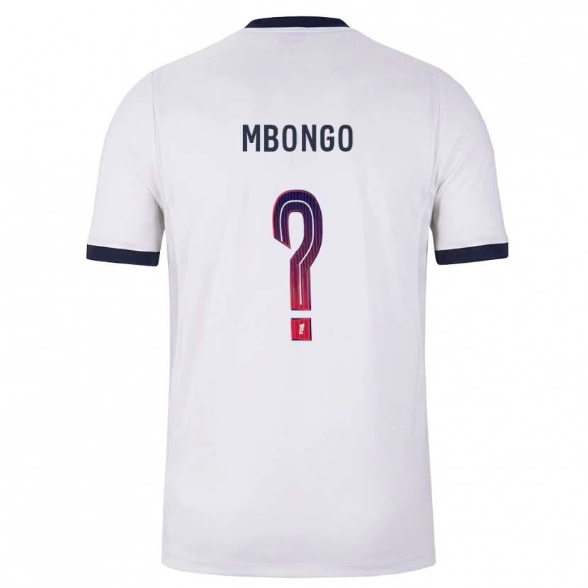 Danxen Uomo Maglia Hermance Mbongo #0 Bianco Nero Rosso Kit Gara Away 2026/27 Maglietta