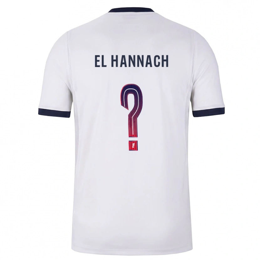 Danxen Uomo Maglia Younes El Hannach #0 Bianco Nero Rosso Kit Gara Away 2026/27 Maglietta