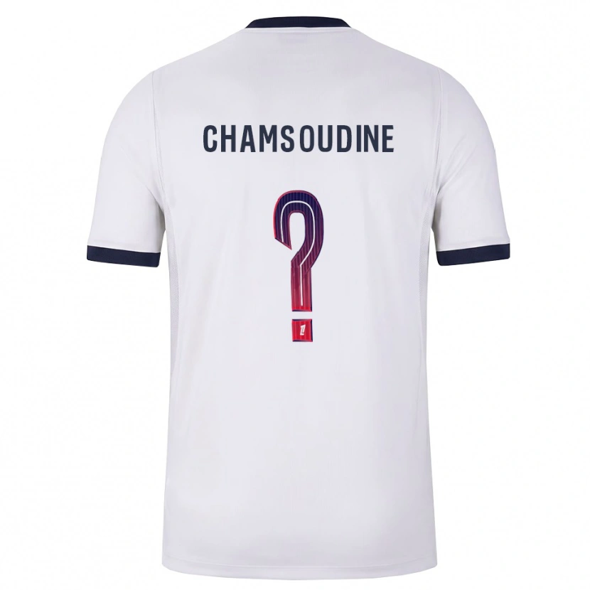 Danxen Uomo Maglia Hanna'a Chamsoudine #0 Bianco Nero Rosso Kit Gara Away 2026/27 Maglietta