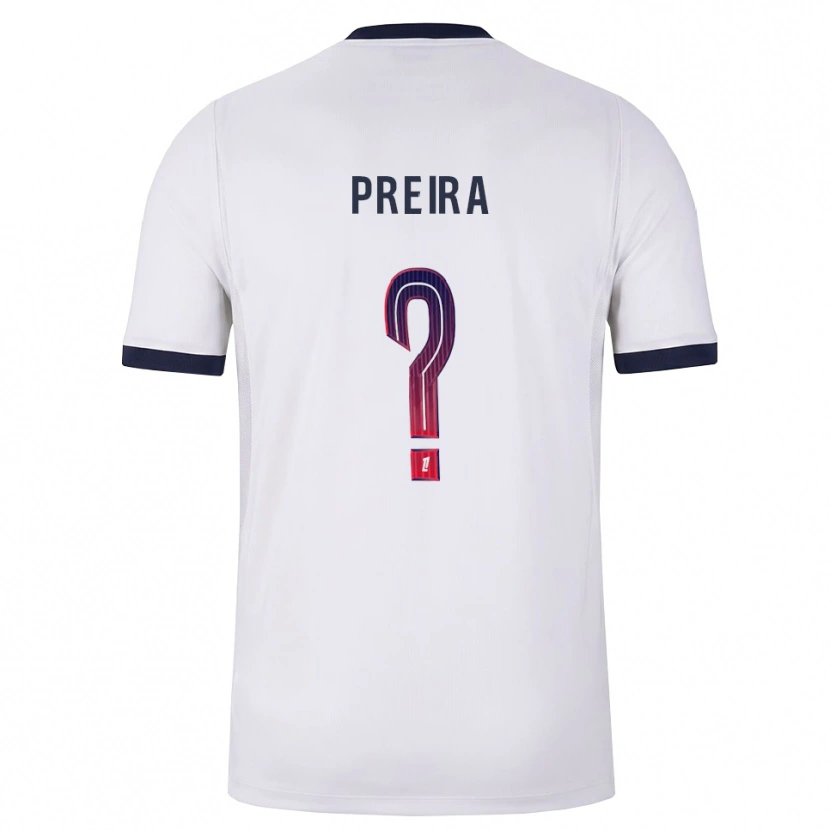 Danxen Uomo Maglia Bruno Preira #0 Bianco Nero Rosso Kit Gara Away 2026/27 Maglietta