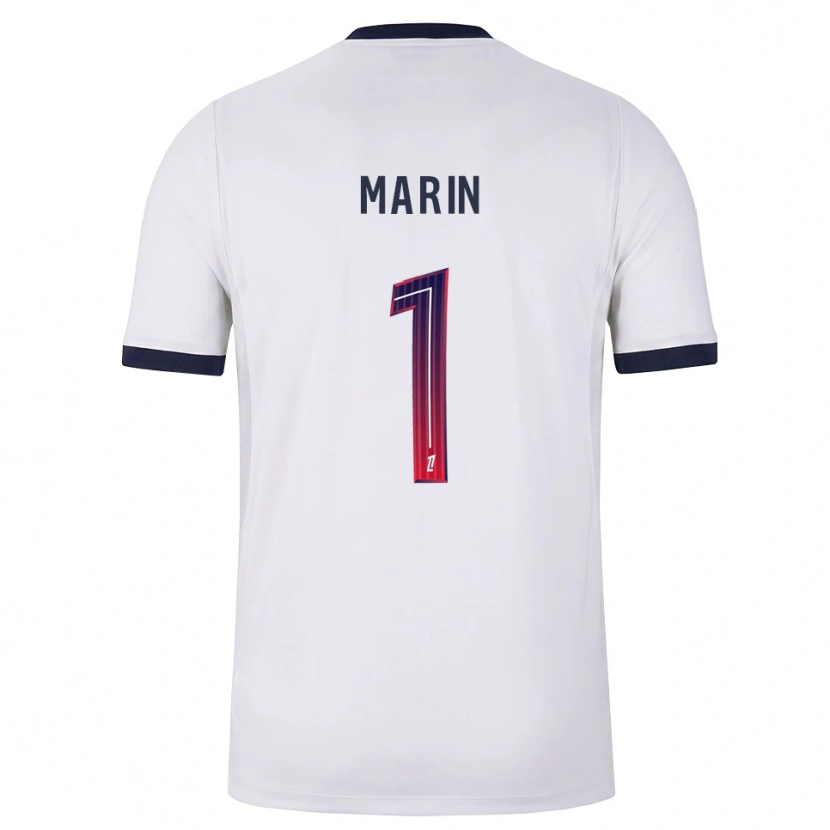 Danxen Uomo Maglia Renato Marin #1 Bianco Nero Rosso Kit Gara Away 2026/27 Maglietta