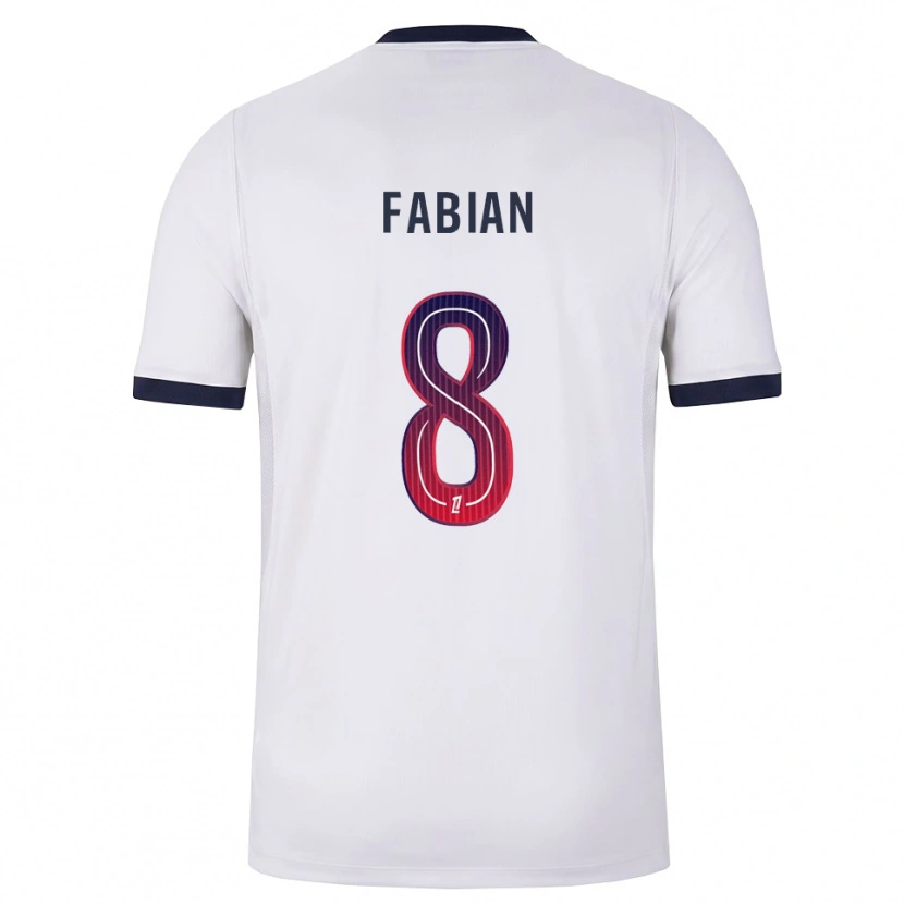 Danxen Uomo Maglia Fabián Ruiz #8 Bianco Nero Rosso Kit Gara Away 2026/27 Maglietta