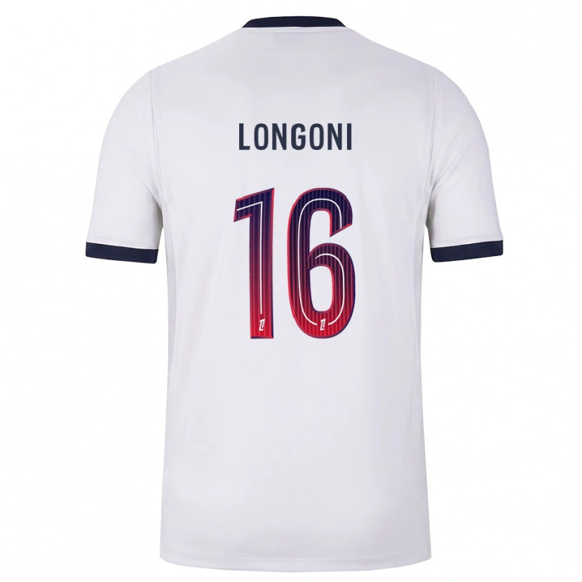 Danxen Uomo Maglia Alessandro Longoni #16 Bianco Nero Rosso Kit Gara Away 2026/27 Maglietta