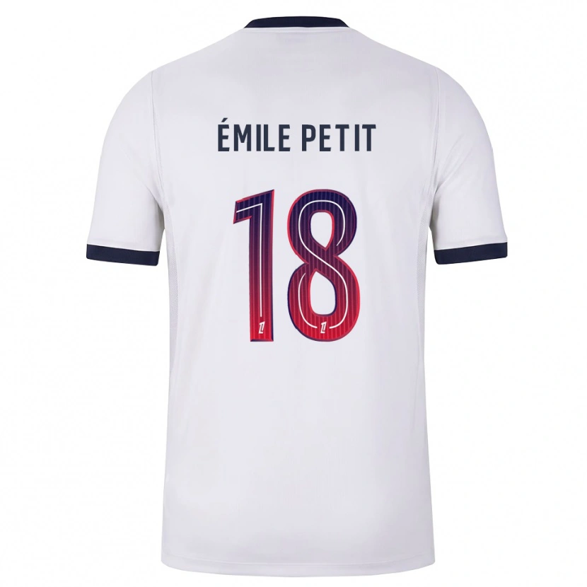 Danxen Uomo Maglia Noé Émile Petit #18 Bianco Nero Rosso Kit Gara Away 2026/27 Maglietta