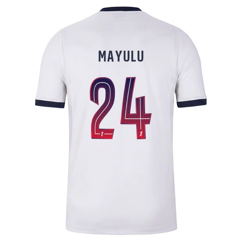 Danxen Uomo Maglia Senny Mayulu #24 Bianco Nero Rosso Kit Gara Away 2026/27 Maglietta