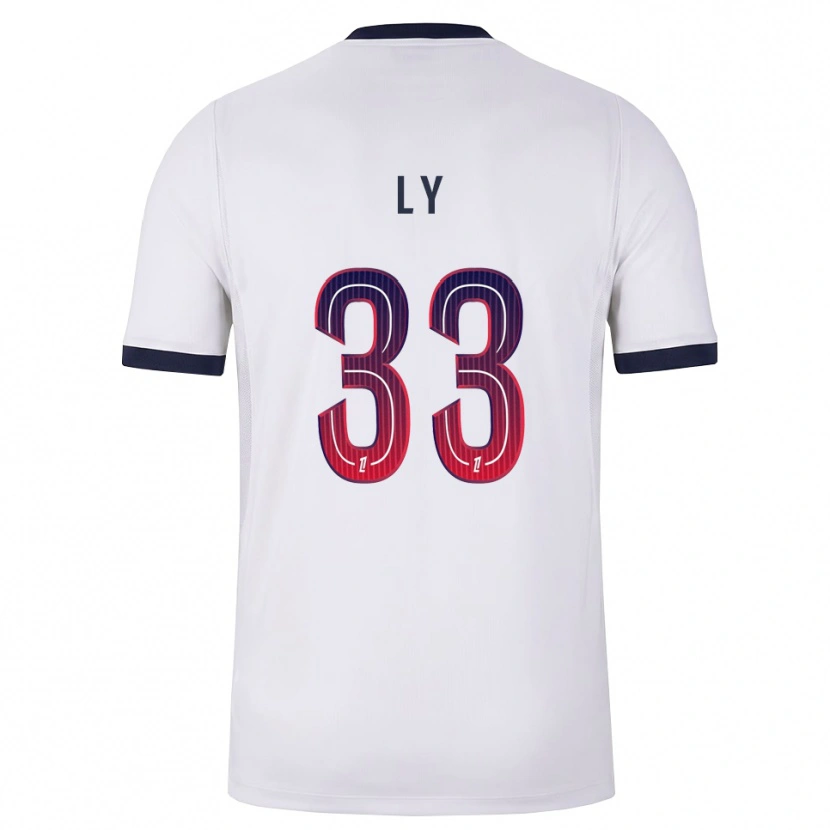 Danxen Uomo Maglia Elijah Ly #33 Bianco Nero Rosso Kit Gara Away 2026/27 Maglietta