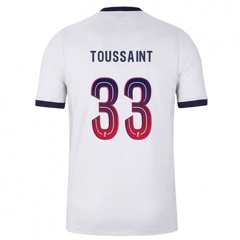 Danxen Uomo Maglia Océane Toussaint #33 Bianco Nero Rosso Kit Gara Away 2026/27 Maglietta