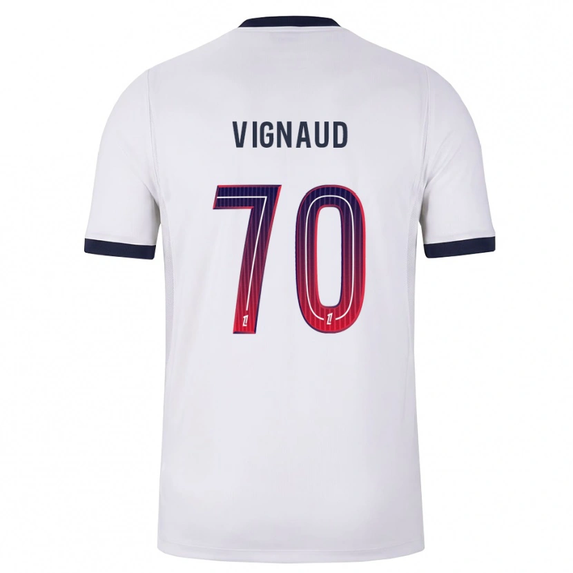 Danxen Uomo Maglia Arthur Vignaud #70 Bianco Nero Rosso Kit Gara Away 2026/27 Maglietta