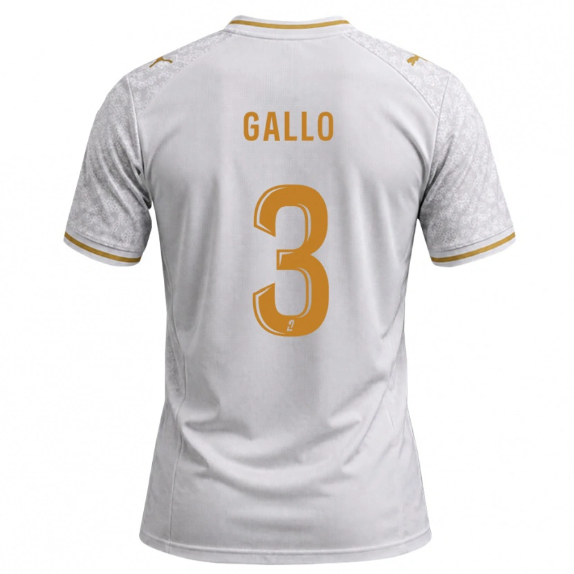 Danxen Uomo Maglia Noan Gallo #3 Bianco Grigio Goldenrod Kit Gara Away 2026/27 Maglietta