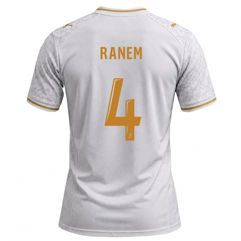 Danxen Uomo Maglia Nassim Ranem #4 Bianco Grigio Goldenrod Kit Gara Away 2026/27 Maglietta