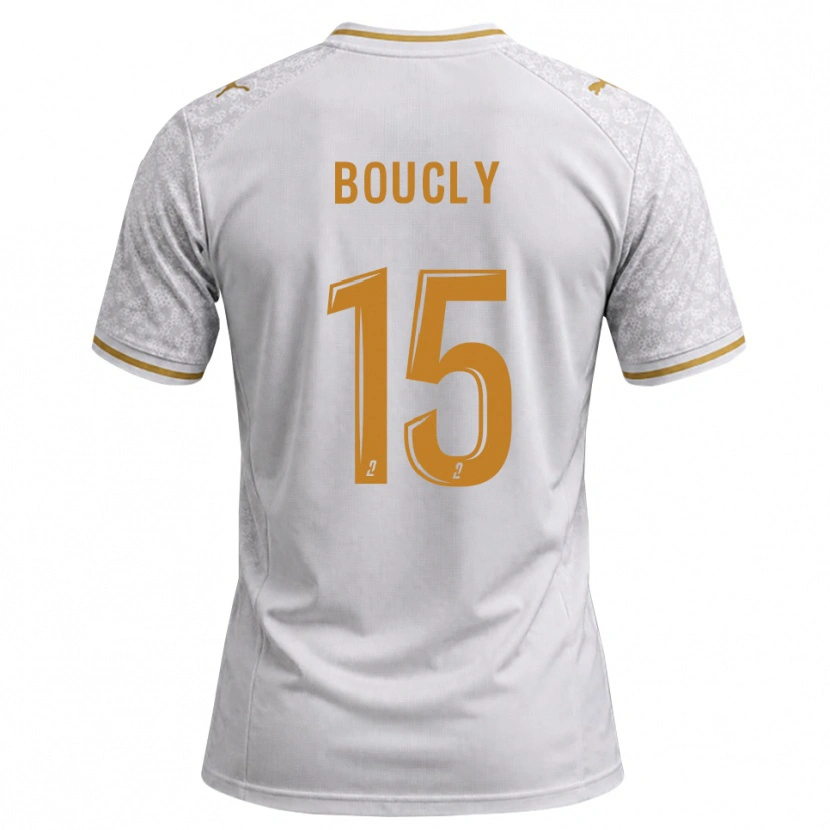 Danxen Uomo Maglia Maïté Boucly #15 Bianco Grigio Goldenrod Kit Gara Away 2026/27 Maglietta
