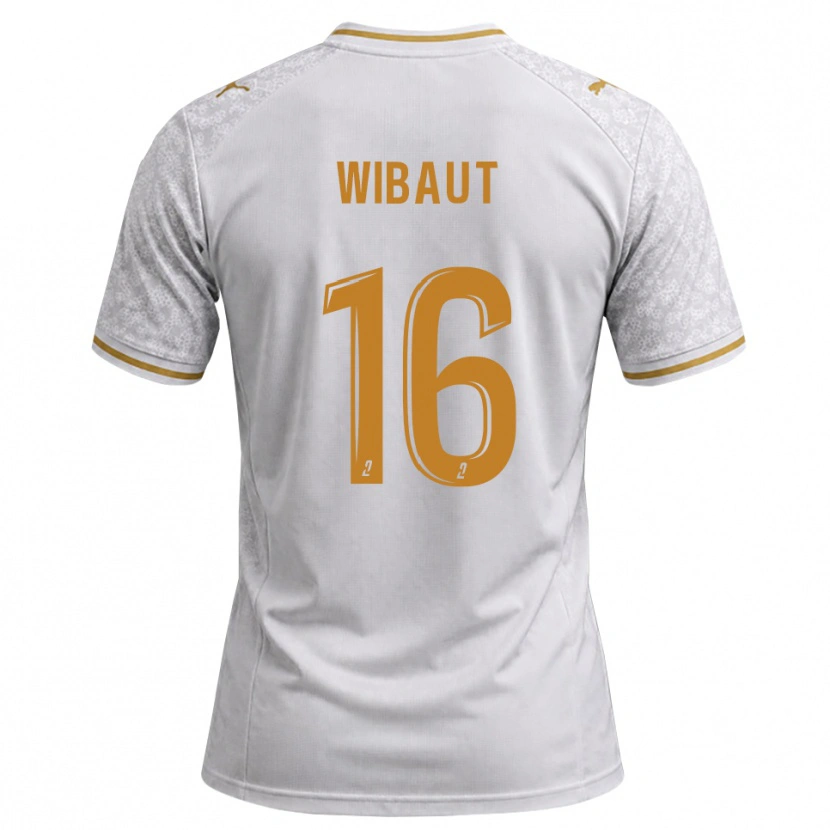 Danxen Uomo Maglia Clara Wibaut #16 Bianco Grigio Goldenrod Kit Gara Away 2026/27 Maglietta