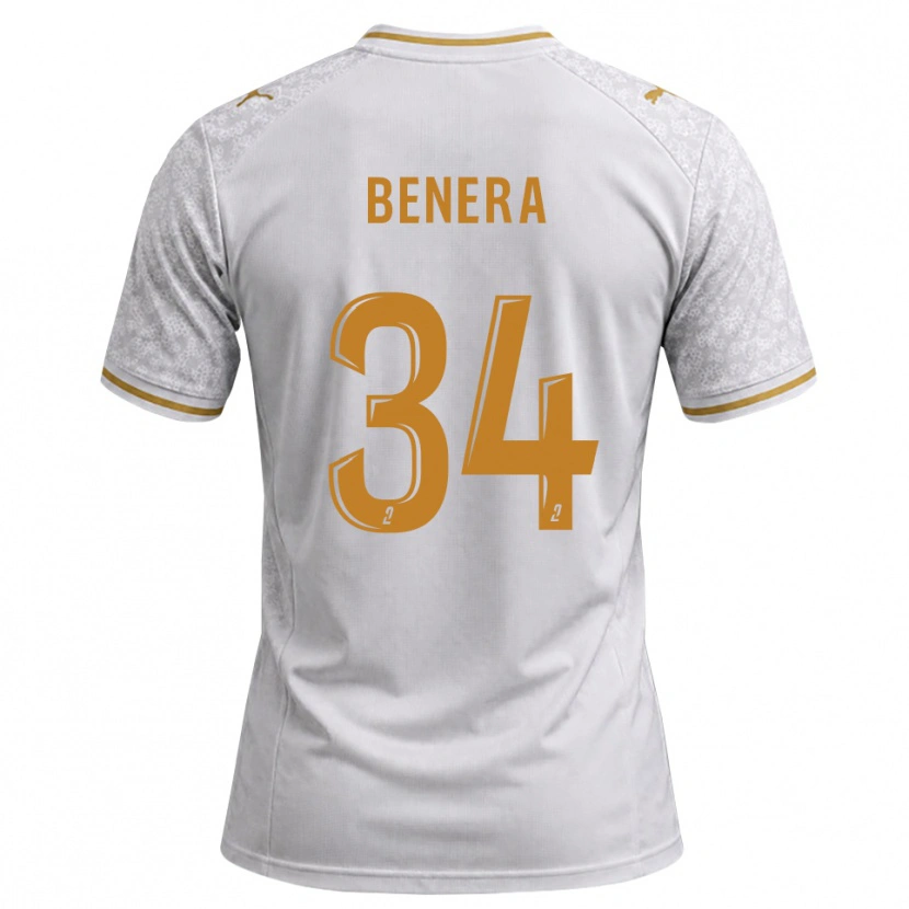 Danxen Uomo Maglia Ummene Benera #34 Bianco Grigio Goldenrod Kit Gara Away 2026/27 Maglietta