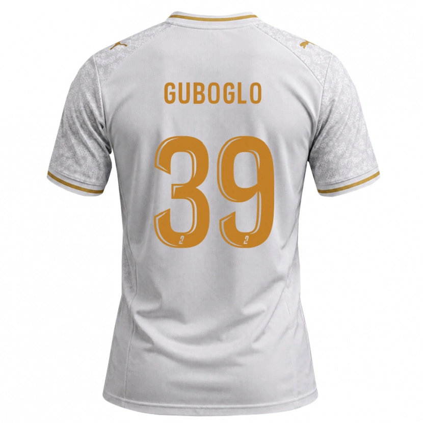 Danxen Uomo Maglia Aleksandr Guboglo #39 Bianco Grigio Goldenrod Kit Gara Away 2026/27 Maglietta