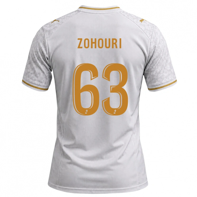 Danxen Uomo Maglia Armel Zohouri #63 Bianco Grigio Goldenrod Kit Gara Away 2026/27 Maglietta