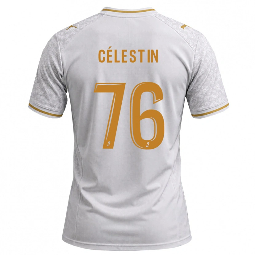 Danxen Uomo Maglia Jean-Philippe Célestin #76 Bianco Grigio Goldenrod Kit Gara Away 2026/27 Maglietta