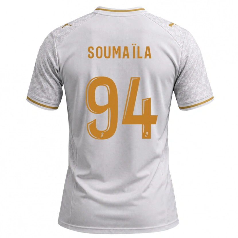 Danxen Uomo Maglia Soumaïla Sylla #94 Bianco Grigio Goldenrod Kit Gara Away 2026/27 Maglietta