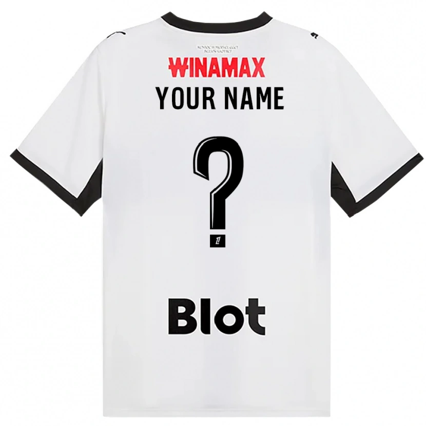 Danxen Uomo Maglia Il Tuo Nome #0 Nero Bianco Rosso Kit Gara Away 2026/27 Maglietta