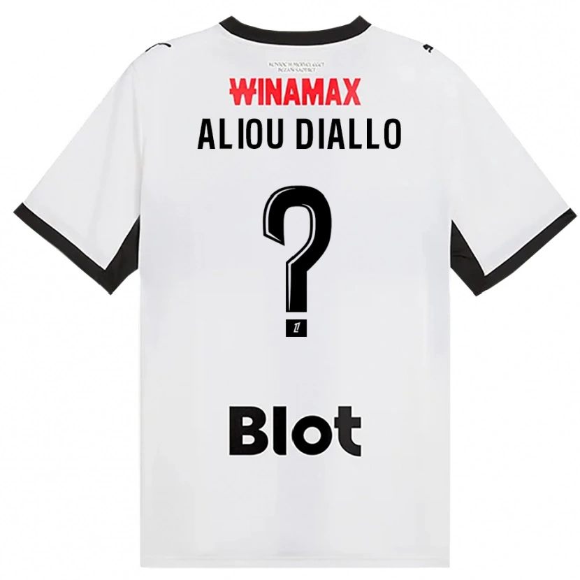 Danxen Uomo Maglia Mamadou Aliou Diallo #0 Nero Bianco Rosso Kit Gara Away 2026/27 Maglietta