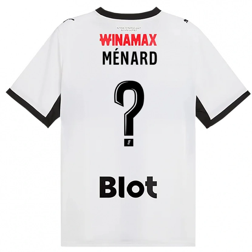 Danxen Uomo Maglia Antoine Ménard #0 Nero Bianco Rosso Kit Gara Away 2026/27 Maglietta