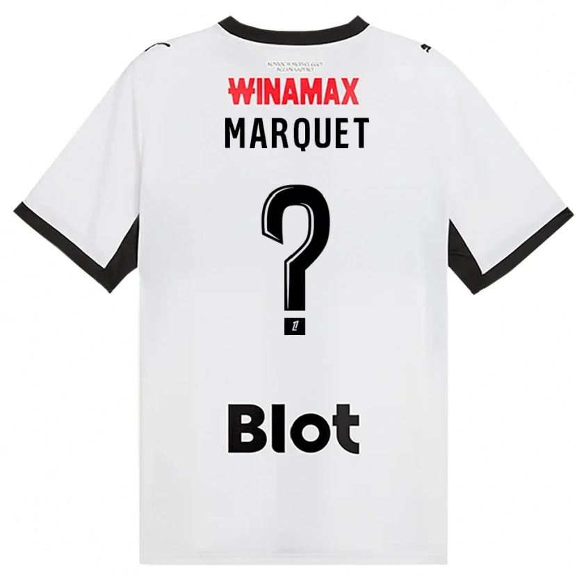Danxen Uomo Maglia Pacôme Marquet #0 Nero Bianco Rosso Kit Gara Away 2026/27 Maglietta