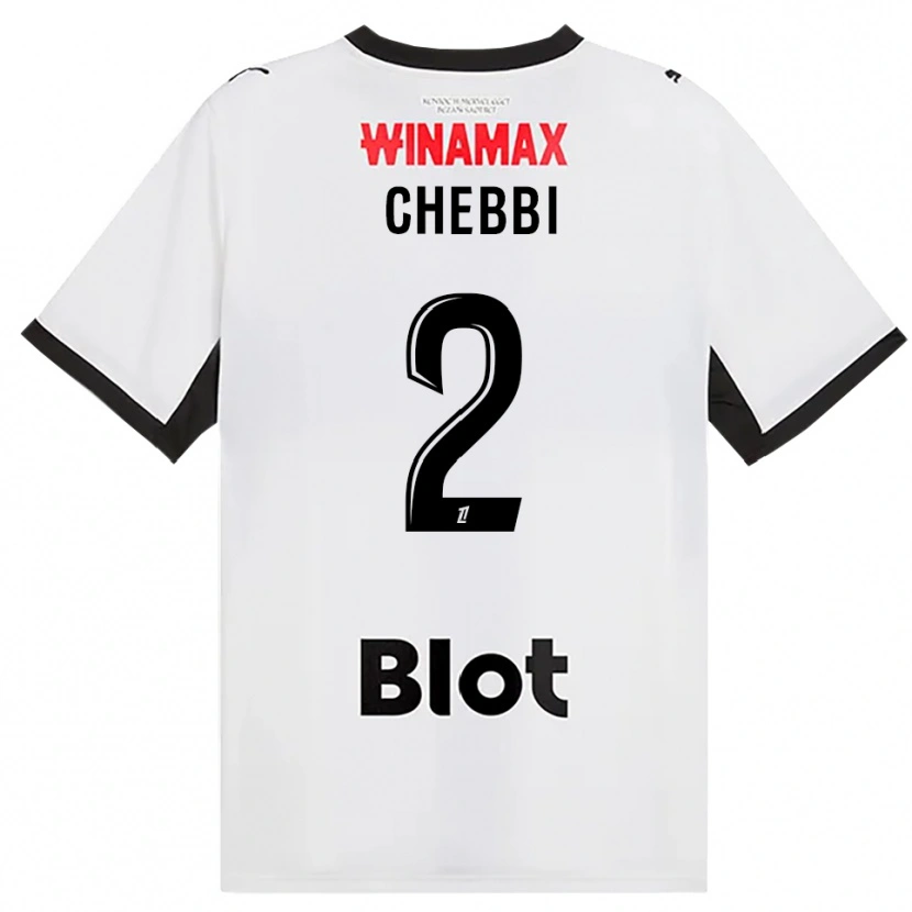 Danxen Uomo Maglia Mohamed Chebbi #2 Nero Bianco Rosso Kit Gara Away 2026/27 Maglietta