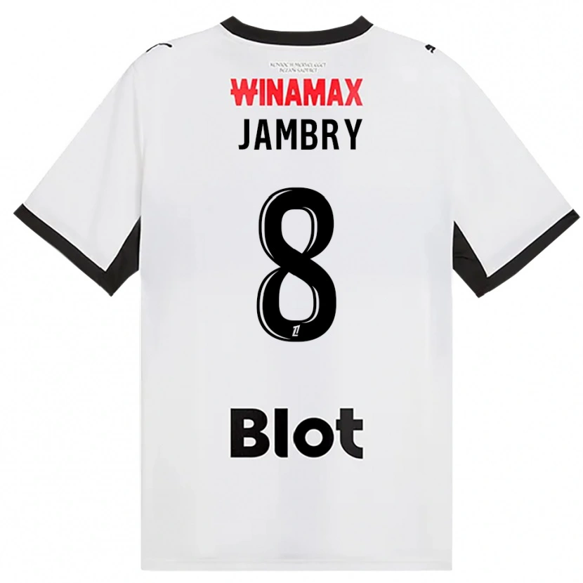 Danxen Uomo Maglia Melvin Jambry #8 Nero Bianco Rosso Kit Gara Away 2026/27 Maglietta