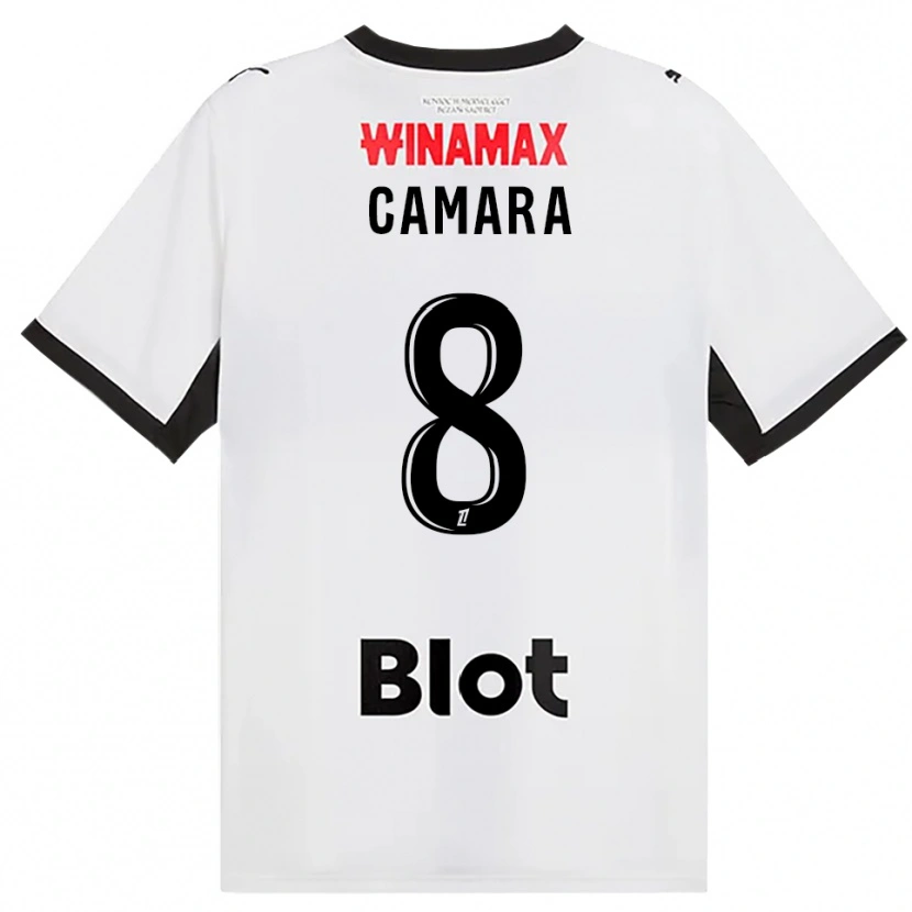 Danxen Uomo Maglia Yaya Camara #8 Nero Bianco Rosso Kit Gara Away 2026/27 Maglietta