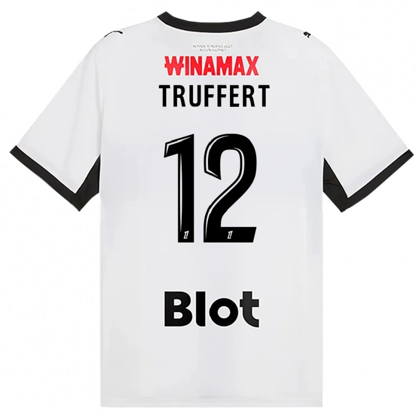 Danxen Uomo Maglia Florian Truffert #12 Nero Bianco Rosso Kit Gara Away 2026/27 Maglietta