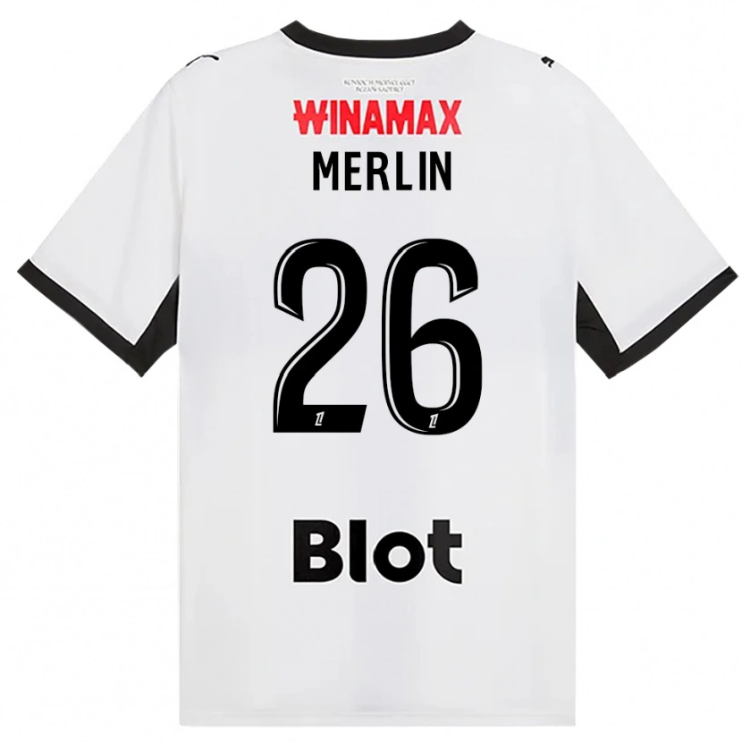 Danxen Uomo Maglia Quentin Merlin #26 Nero Bianco Rosso Kit Gara Away 2026/27 Maglietta