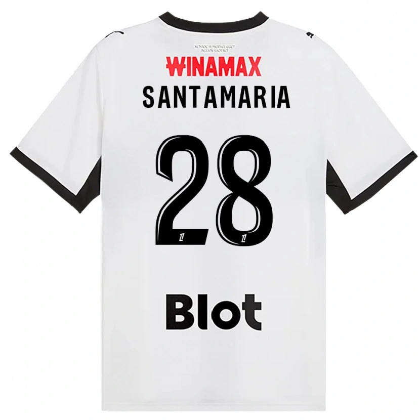 Danxen Uomo Maglia Baptiste Santamaria #28 Nero Bianco Rosso Kit Gara Away 2026/27 Maglietta