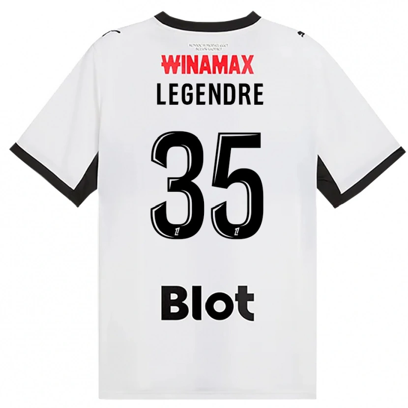 Danxen Uomo Maglia Elías Legendre Quiñónez #35 Nero Bianco Rosso Kit Gara Away 2026/27 Maglietta
