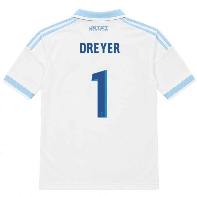 Danxen Uomo Maglia Matthieu Dreyer #1 Azzurro Chiaro Bianco Rosso Kit Gara Away 2026/27 Maglietta