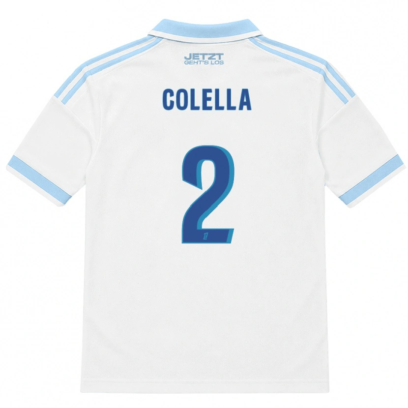 Danxen Uomo Maglia Hugo Colella #2 Azzurro Chiaro Bianco Rosso Kit Gara Away 2026/27 Maglietta