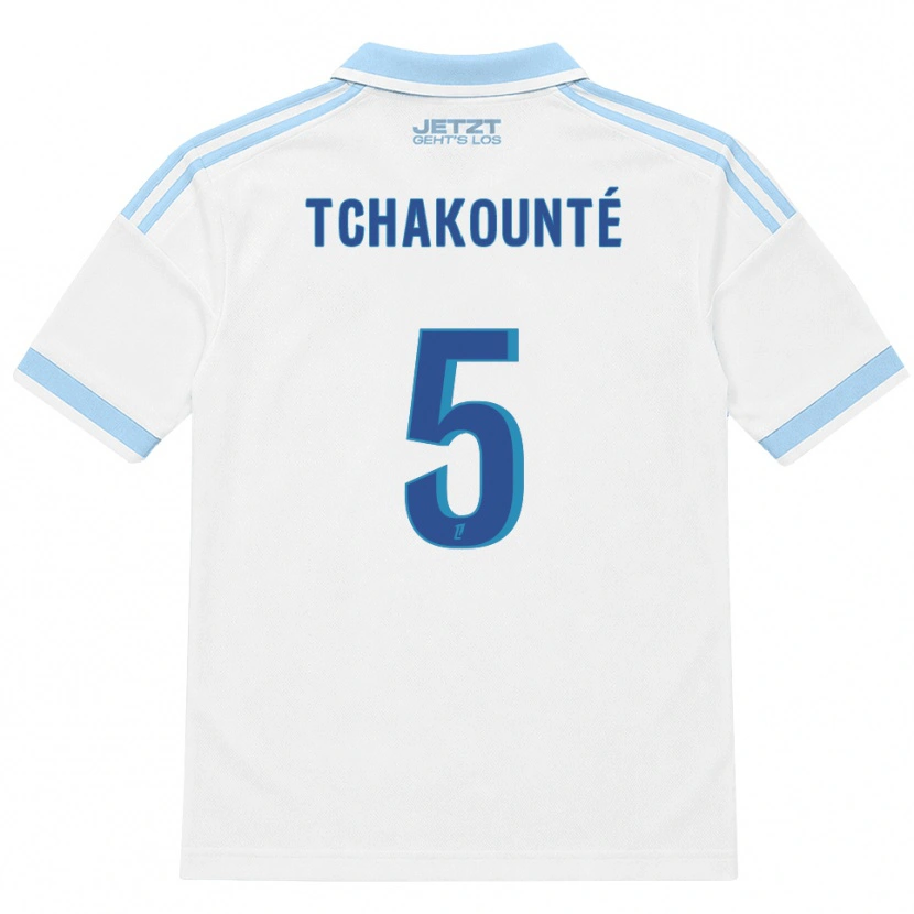 Danxen Uomo Maglia Anaëlle Tchakounté #5 Azzurro Chiaro Bianco Rosso Kit Gara Away 2026/27 Maglietta