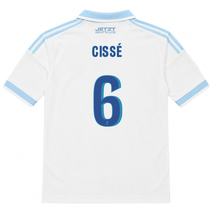 Danxen Uomo Maglia Amadou Cissé #6 Azzurro Chiaro Bianco Rosso Kit Gara Away 2026/27 Maglietta