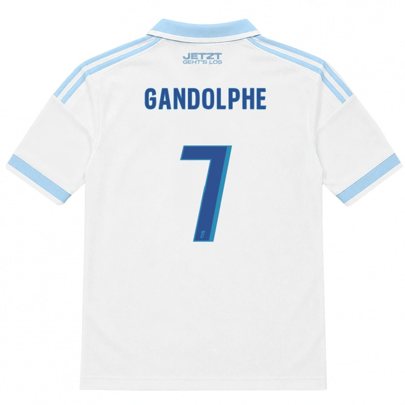 Danxen Uomo Maglia Adrien Gandolphe #7 Azzurro Chiaro Bianco Rosso Kit Gara Away 2026/27 Maglietta