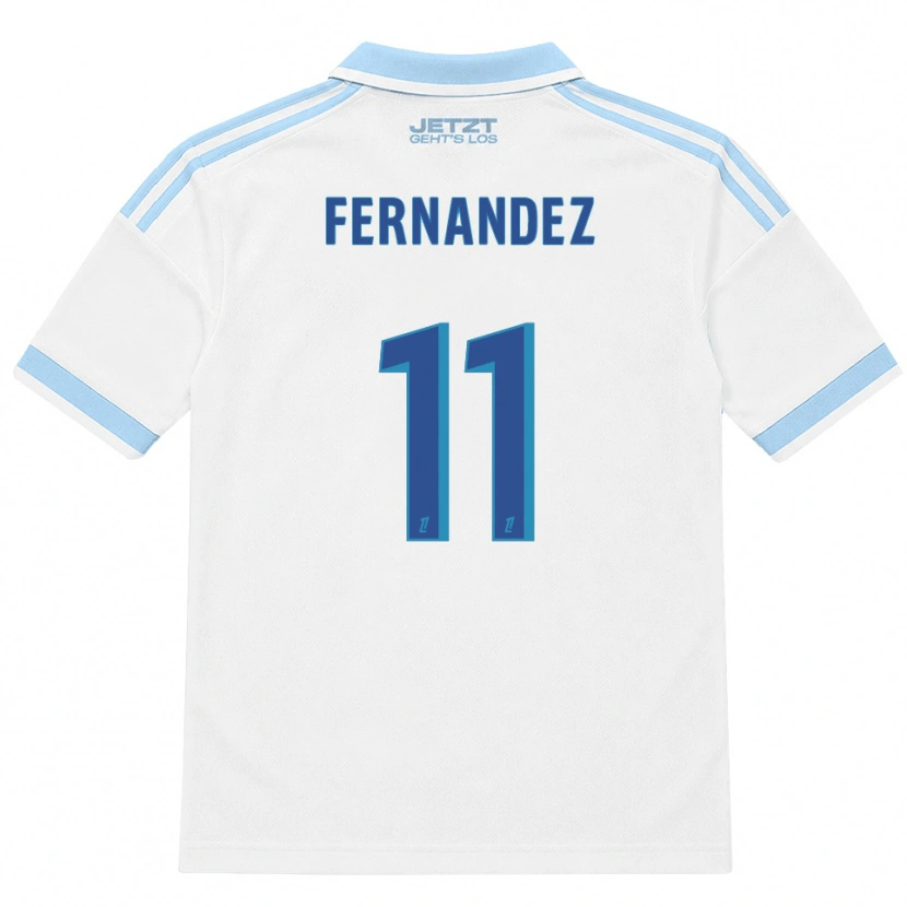 Danxen Uomo Maglia Elies Araar Fernandez #11 Azzurro Chiaro Bianco Rosso Kit Gara Away 2026/27 Maglietta