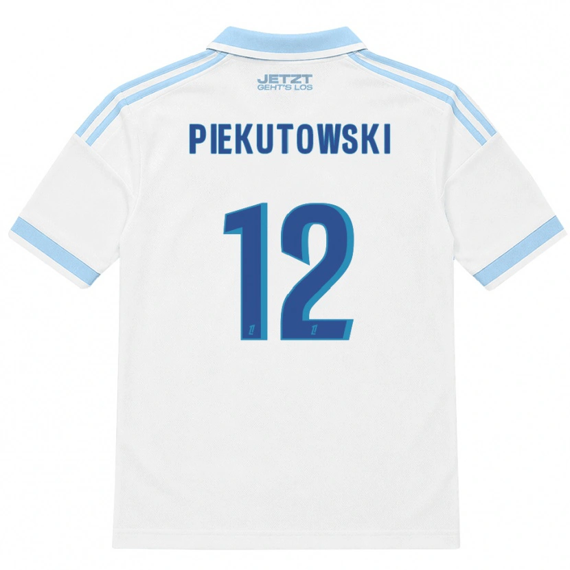 Danxen Uomo Maglia Milosz Piekutowski #12 Azzurro Chiaro Bianco Rosso Kit Gara Away 2026/27 Maglietta