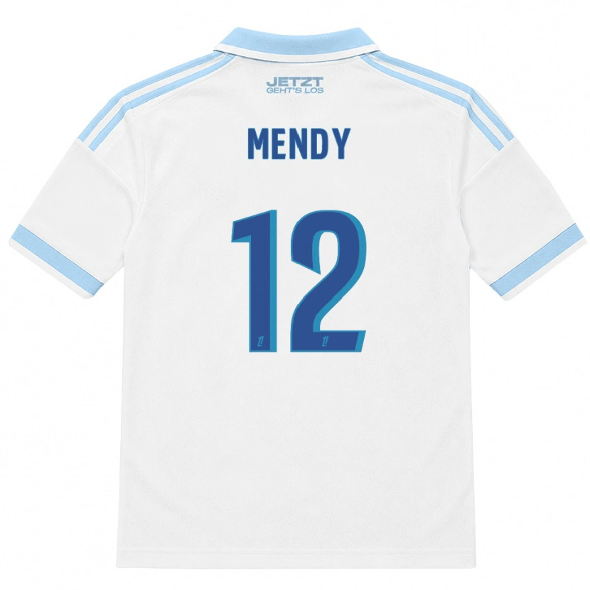 Danxen Uomo Maglia François Mendy #12 Azzurro Chiaro Bianco Rosso Kit Gara Away 2026/27 Maglietta