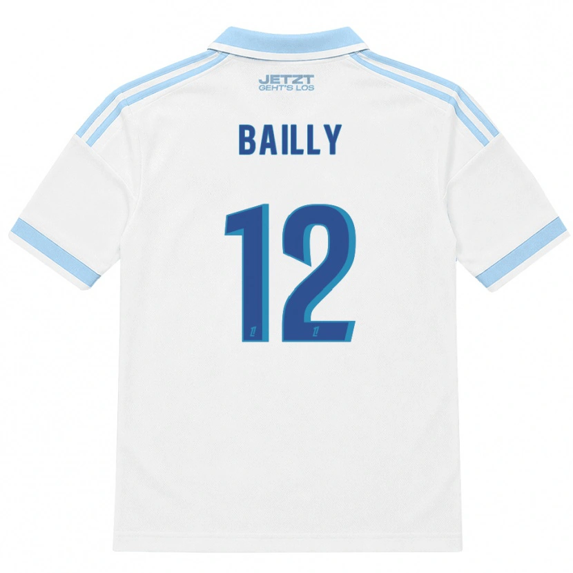 Danxen Uomo Maglia Melvine Bailly #12 Azzurro Chiaro Bianco Rosso Kit Gara Away 2026/27 Maglietta