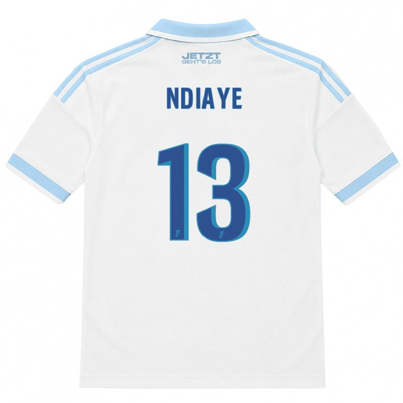 Danxen Uomo Maglia Serigne Ndiaye #13 Azzurro Chiaro Bianco Rosso Kit Gara Away 2026/27 Maglietta