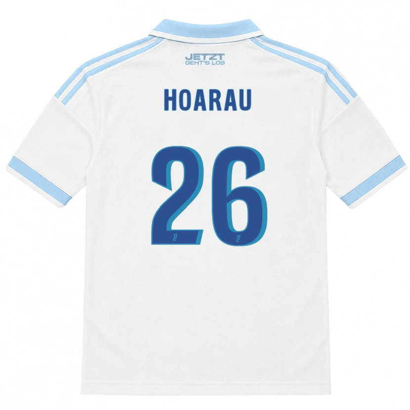 Danxen Uomo Maglia Fanny Hoarau #26 Azzurro Chiaro Bianco Rosso Kit Gara Away 2026/27 Maglietta