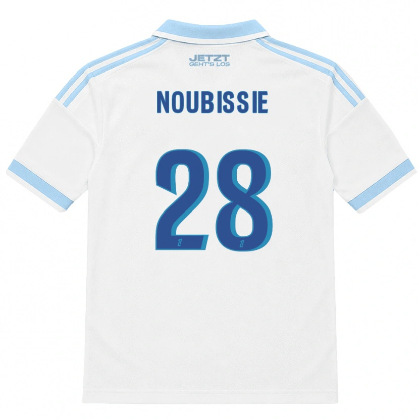 Danxen Uomo Maglia Tyrese Noubissie #28 Azzurro Chiaro Bianco Rosso Kit Gara Away 2026/27 Maglietta