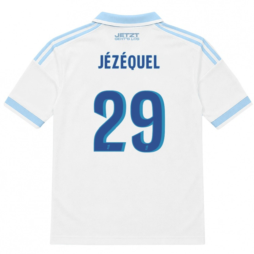 Danxen Uomo Maglia Emmy Jézéquel #29 Azzurro Chiaro Bianco Rosso Kit Gara Away 2026/27 Maglietta