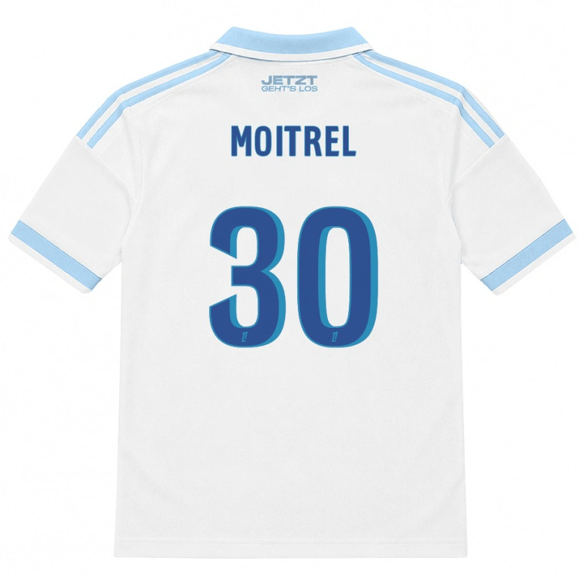 Danxen Uomo Maglia Pauline Moitrel #30 Azzurro Chiaro Bianco Rosso Kit Gara Away 2026/27 Maglietta