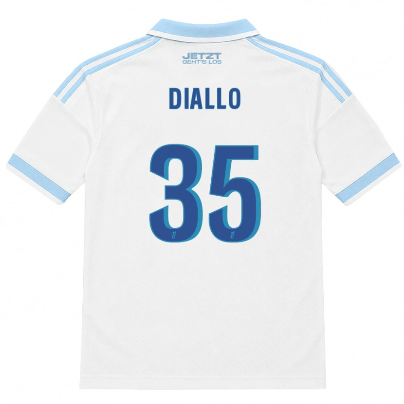 Danxen Uomo Maglia Tidiane Diallo #35 Azzurro Chiaro Bianco Rosso Kit Gara Away 2026/27 Maglietta