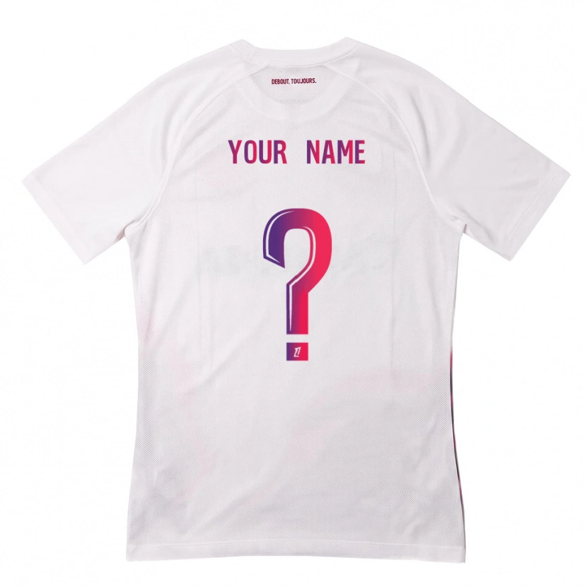 Danxen Uomo Maglia Il Tuo Nome #0 Bianco Rosa Viola Kit Gara Away 2026/27 Maglietta