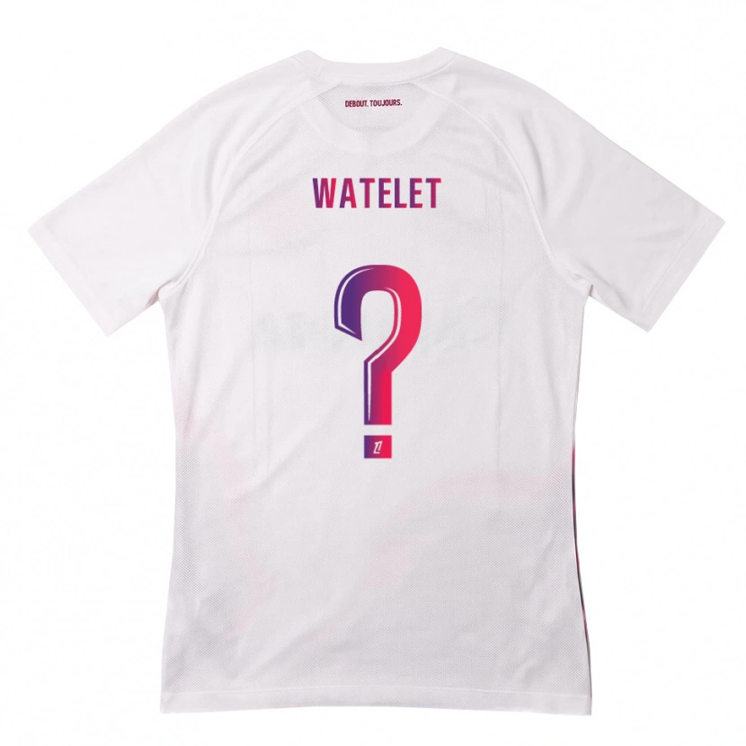 Danxen Uomo Maglia Mathéo Watelet #0 Bianco Rosa Viola Kit Gara Away 2026/27 Maglietta